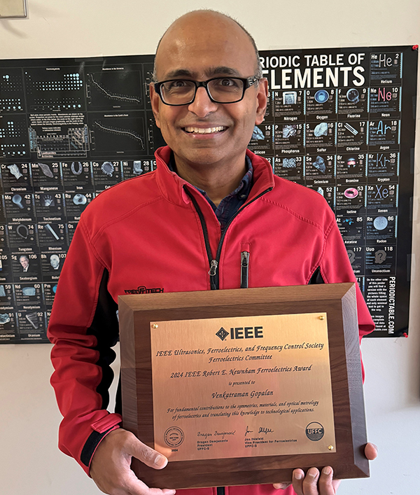 Gopalan received the IEEE Robert E. Newnham Ferroelectrics Award