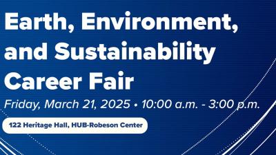 Earth, Environment, and Sustainability Career Fair flyer