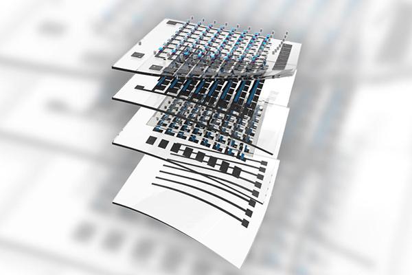 Stretchy integrated electronics may be possible with sandwiched semiconductor