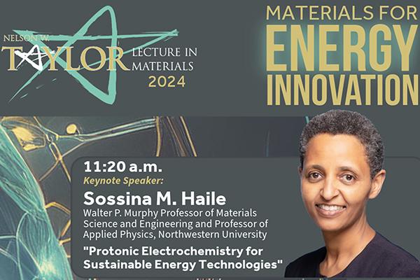 Keynote speaker Sossina M. Haile, Murphy Professor of Materials Science and Engineering and professor of applied physics at Northwestern University